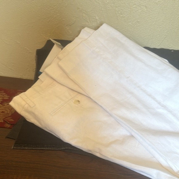 Perry Ellis Portfolio white linen pants 36x32 - Picture 2 of 7